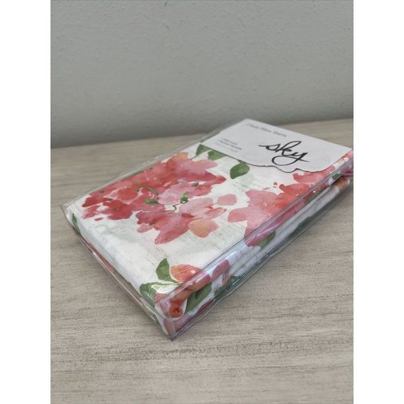 Sky Bedding Euro Pillow Shams Set of 2 Floral Blushing Hydrangea Collection Pink - Picture 5 of 6